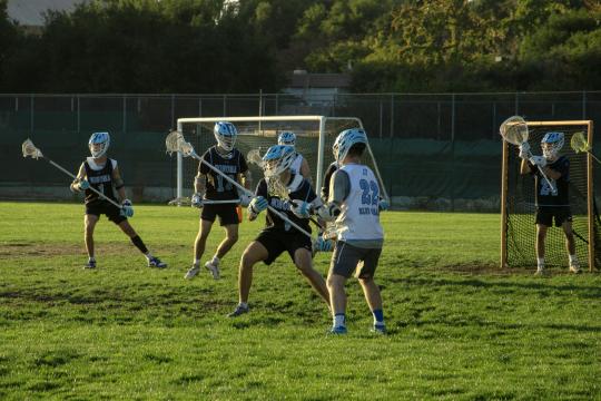 Men's LaCrosse club playing