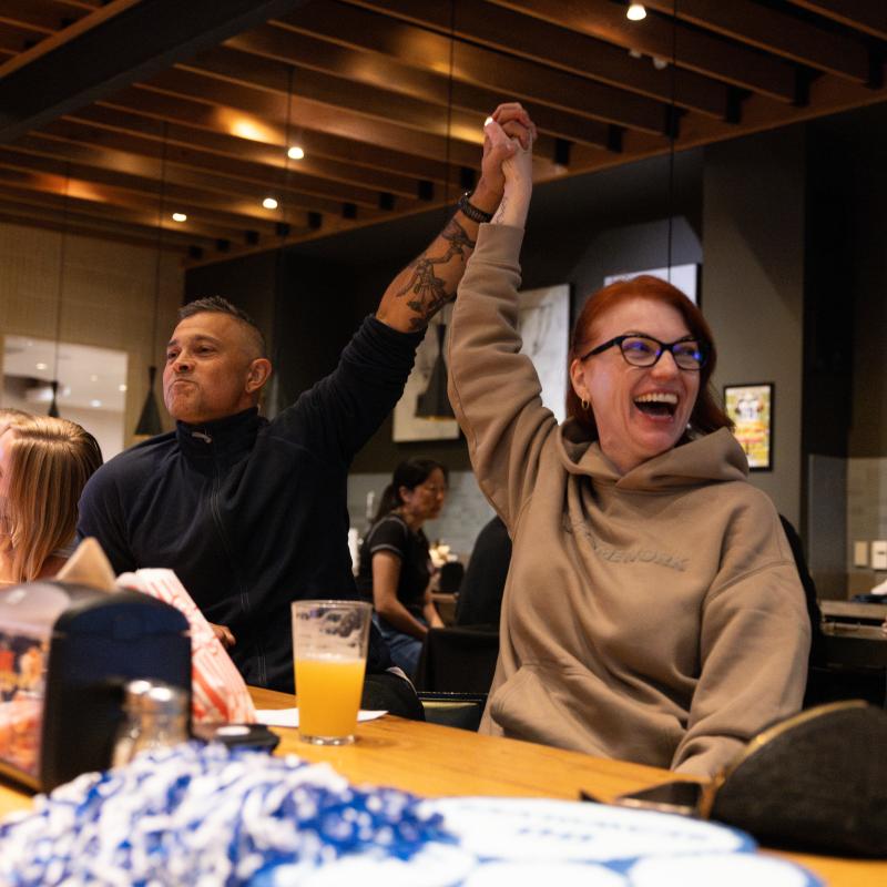 Parents at trivia night